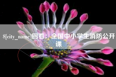 南漳回看：全国中小学生消防公开课