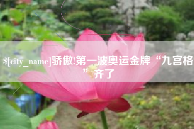 南漳骄傲!第一波奥运金牌“九宫格”齐了