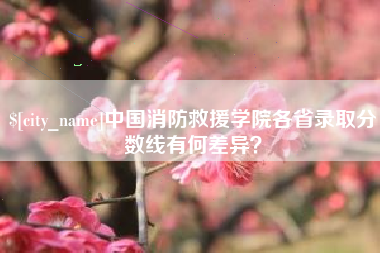 南漳中国消防救援学院各省录取分数线有何差异？
