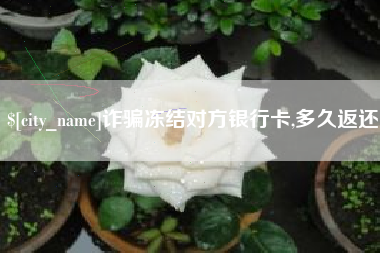 南漳诈骗冻结对方银行卡,多久返还
