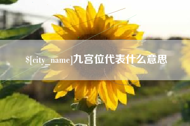 南漳九宫位代表什么意思