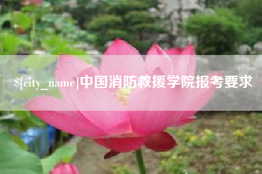 南漳中国消防救援学院报考要求