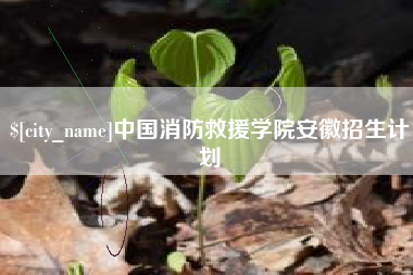 南漳中国消防救援学院安徽招生计划