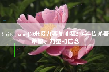 南漳50米接力赛加油稿200字-传递着希望、力量和信念