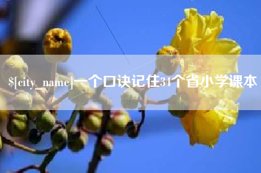 南漳一个口诀记住34个省小学课本