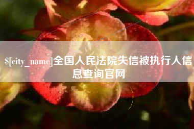 南漳全国人民法院失信被执行人信息查询官网