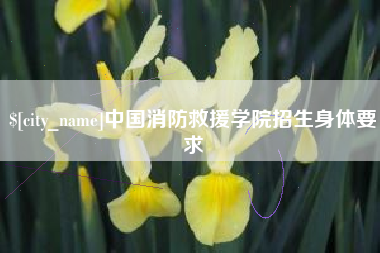南漳中国消防救援学院招生身体要求