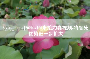 南漳20204x100米接力赛视频-将领先优势进一步扩大