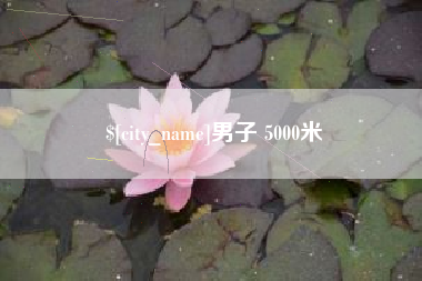 南漳男子 5000米