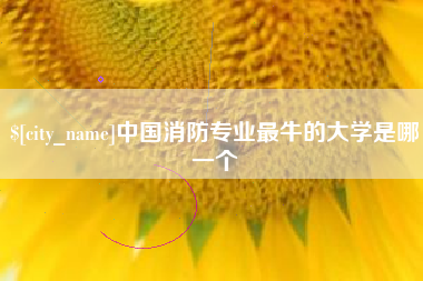 南漳中国消防专业最牛的大学是哪一个