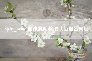 南漳国家消防救援队伍报名网址