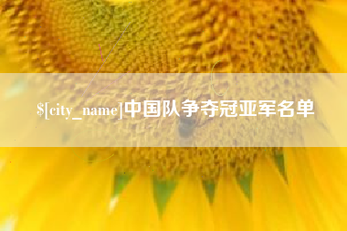 南漳中国队争夺冠亚军名单