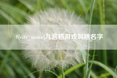南漳九宫格游戏叫啥名字