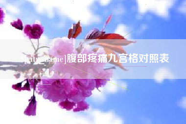 南漳腹部疼痛九宫格对照表