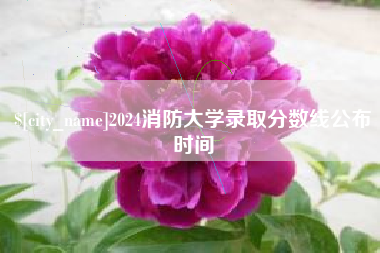 南漳2024消防大学录取分数线公布时间