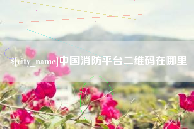 南漳中国消防平台二维码在哪里