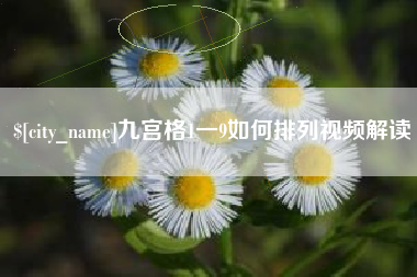 南漳九宫格1一9如何排列视频解读