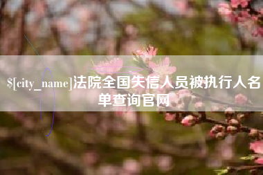 南漳法院全国失信人员被执行人名单查询官网