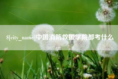 南漳中国消防救援学院都考什么
