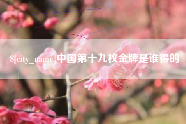 南漳中国第十九枚金牌是谁得的