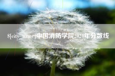 南漳中国消防学院2024年分数线