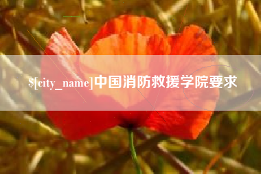 南漳中国消防救援学院要求