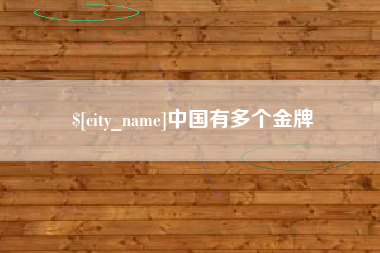 南漳中国有多个金牌