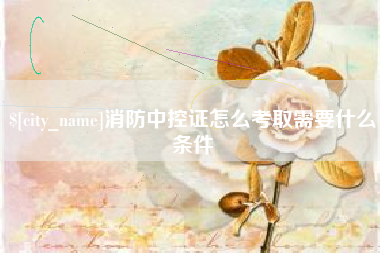 南漳消防中控证怎么考取需要什么条件