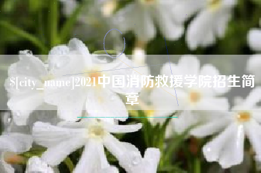 南漳2021中国消防救援学院招生简章
