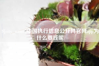 南漳中国执行信息公开网官网app为什么要钱呢