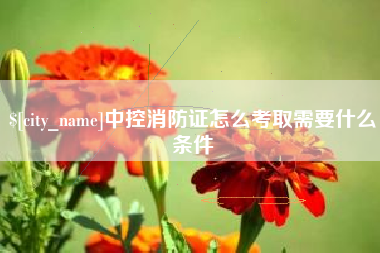 南漳中控消防证怎么考取需要什么条件