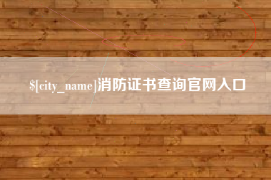 南漳消防证书查询官网入口