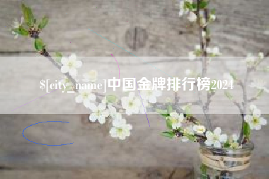 南漳中国金牌排行榜2024